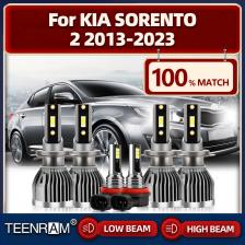Лампы Canbus для передних фар 2013 лм, дальний и ближний свет, Автомобильные противотуманные фары 12 В для KIA SORENTO 2 2017-2018 2019 2020 2021 2022 2023 Лампы Canbus для передних фар 2013 лм, дальний и ближний свет, Автомобильные противотуманные фары 12 В для KIA SORENTO 2 2017-2018 2019 2020 2021 2022 2023