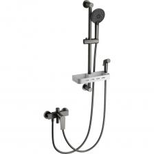 Смеситель для ванны с душевым гарнитуром Wonzon & Woghand темный графит WW-A31003-BGG Смеситель для ванны с душевым гарнитуром Wonzon & Woghand темный графит WW-A31003-BGG