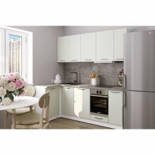 Кухонный гарнитур угловой «Флора прайм», 1100x2000 мм, цвет орегано/белый Кухонный гарнитур угловой «Флора прайм», 1100x2000 мм, цвет орегано/белый