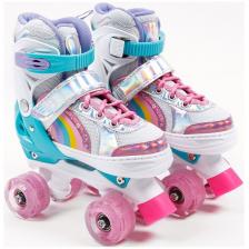 Детские роликовые коньки Amarobaby Disco, раздвижные со светящимися колесами, розовые, размер 34-37 (AMARO-35Di-Pi-34) Детские роликовые коньки Amarobaby Disco, раздвижные со светящимися колесами, розовые, размер 34-37 (AMARO-35Di-Pi-34)
