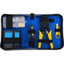 Набор 5bites TK033 в портмоне содержит основные инструменты для монтажа СКС и способен значительно облегчить работу, начиная от обжима разъемов RJ45 до тестирования кабельных сегментов сети и забивки/заделки проводников во врезные контакты KRONE.LY-CT003 — кабельный тестерТип тестируемых кабелей: витая пара / телефонныйПрименение: обнаружение ошибок в схеме разводки, замыканий, обрывов, кросс-соединений, проверка заземления экранированного кабеляМакс. расстояние действия (м): 305Тип индикации: светодиоднаяРежимы тестирования: ON — стандартная скорость, S — медленный режимЗащита от повышенного напряжения: DC < 60 ВРазъемы: RJ-45, RJ-11Материал корпуса: противодуарный пластикИсточник питания: батарея 9В «Крона» (в комплект не входит)Потребление (мА): 25Габаритные размеры (мм): 103х65х26 (передатчик), 103х33х26 (приемник)Комплектация: приемник, передатчик, руководство пользователяLY-T2007C — обжимные клещи:Конструкция: вертикальный обжимТип обжимаемых коннекторов: RJ45 8P8C, RJ11/12 6P6C/6P4C/6P2C, RJ22 4P4C/4P2CДополнительные функции: зачистка и резка кабеляЦвет ручек: вариативноLY-503 — нож для забивки проводников во врезные контакты:Предназначение: зачистка круглого кабеля и забивка/заделка проводников витой пары во врезные контакты 110 IDC, плинты LSAРегулировка уровня лезвий: отсутствуетLY-T200 — нож для зачистки и резки кабеля:Предназначение: зачистка и резка витой пары, коаксиального и телефонного кабеляРегулировка уровня лезвий: есть (винт) Набор 5bites TK033 в портмоне содержит основные инструменты для монтажа СКС и способен значительно облегчить работу, начиная от обжима разъемов RJ45 до тестирования кабельных сегментов сети и забивки/заделки проводников во врезные контакты KRONE.LY-CT003 — кабельный тестерТип тестируемых кабелей: витая пара / телефонныйПрименение: обнаружение ошибок в схеме разводки, замыканий, обрывов, кросс-соединений, проверка заземления экранированного кабеляМакс. расстояние действия (м): 305Тип индикации: светодиоднаяРежимы тестирования: ON — стандартная скорость, S — медленный режимЗащита от повышенного напряжения: DC < 60 ВРазъемы: RJ-45, RJ-11Материал корпуса: противодуарный пластикИсточник питания: батарея 9В «Крона» (в комплект не входит)Потребление (мА): 25Габаритные размеры (мм): 103х65х26 (передатчик), 103х33х26 (приемник)Комплектация: приемник, передатчик, руководство пользователяLY-T2007C — обжимные клещи:Конструкция: вертикальный обжимТип обжимаемых коннекторов: RJ45 8P8C, RJ11/12 6P6C/6P4C/6P2C, RJ22 4P4C/4P2CДополнительные функции: зачистка и резка кабеляЦвет ручек: вариативноLY-503 — нож для забивки проводников во врезные контакты:Предназначение: зачистка круглого кабеля и забивка/заделка проводников витой пары во врезные контакты 110 IDC, плинты LSAРегулировка уровня лезвий: отсутствуетLY-T200 — нож для зачистки и резки кабеля:Предназначение: зачистка и резка витой пары, коаксиального и телефонного кабеляРегулировка уровня лезвий: есть (винт)