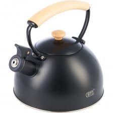 Чайник для кипячения воды Gipfel Larnaka 52129 2,2 л. Индукционное капсульное дно равномерно распределяет тепло, вода закипает намного быстрее, чем в обычном чайнике. Толщина стенок: 0,6 мм. Изготовлен из нержавеющей стали. Он безопасен для здоровья, износоустойчив, не хрупок и не искажает вкус воды. Свисток находится на одном уровне с крышкой, что препятствует разбрызгиванию воды при закипании. Носик оснащен откидной крышкой. Удобная деревянная ручка не деформируется. Подходит для всех типов плит. Чайник для плиты Gipfel Larnaka - практичный и долговечный аксессуар, станет украшением любой современной кухни. Выполнен в стильном дизайне. Корпус матового черного цвета смотрится очень эффектно. С таким чайником обычное чаепитие наполнится ощущением домашнего уюта. Подходит для ежедневного использования. Упакован в фирменную коробку. Чайник для кипячения воды Gipfel Larnaka 52129 2,2 л. Индукционное капсульное дно равномерно распределяет тепло, вода закипает намного быстрее, чем в обычном чайнике. Толщина стенок: 0,6 мм. Изготовлен из нержавеющей стали. Он безопасен для здоровья, износоустойчив, не хрупок и не искажает вкус воды. Свисток находится на одном уровне с крышкой, что препятствует разбрызгиванию воды при закипании. Носик оснащен откидной крышкой. Удобная деревянная ручка не деформируется. Подходит для всех типов плит. Чайник для плиты Gipfel Larnaka - практичный и долговечный аксессуар, станет украшением любой современной кухни. Выполнен в стильном дизайне. Корпус матового черного цвета смотрится очень эффектно. С таким чайником обычное чаепитие наполнится ощущением домашнего уюта. Подходит для ежедневного использования. Упакован в фирменную коробку.