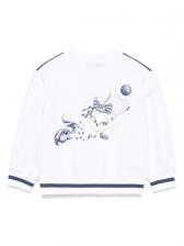 Толстовка с принтом Monnalisa, белый Толстовка с принтом Monnalisa, белый