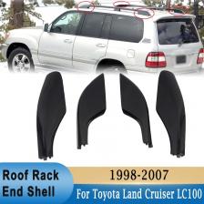 Для Toyota Land Cruiser LC100 1998-2007 4 шт. защитный чехол для багажника на крышу, передняя и задняя крыша, сменный конец направляющей Для Toyota Land Cruiser LC100 1998-2007 4 шт. защитный чехол для багажника на крышу, передняя и задняя крыша, сменный конец направляющей