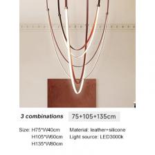 Постмодернизированная дуплексная лестница, Минималистичная современная люстра для ресторана, гостиной, лобби, дизайнерская креативная люстра с ремнем Постмодернизированная дуплексная лестница, Минималистичная современная люстра для ресторана, гостиной, лобби, дизайнерская креативная люстра с ремнем