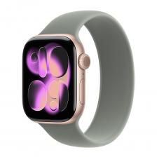 Умные часы Apple Watch Series 11 (GPS), 42 мм, Rose Gold Aluminum Case/Green Gray Solo Loop - Size 6 Умные часы Apple Watch Series 11 (GPS), 42 мм, Rose Gold Aluminum Case/Green Gray Solo Loop - Size 6