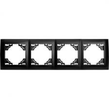 Рамка на 4 поста (черный) Stekker Эрна Элегант 49664 Рамка на 4 поста (черный) Stekker Эрна Элегант 49664