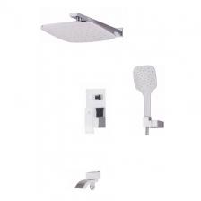 Смеситель Ganzer (Ганзер) Leon для ванн скрытого монтажа белый, хром GZ44065-F Смеситель Ganzer (Ганзер) Leon для ванн скрытого монтажа белый, хром GZ44065-F