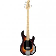 Sterling by Music Man StingRay RAY4 Кленовая накладка на гриф Электрическая бас-гитара Сатиновая винтажная черная накладка Sunburst Sterling by Music Man StingRay RAY4 Кленовая накладка на гриф Электрическая бас-гитара Сатиновая винтажная черная накладка Sunburst