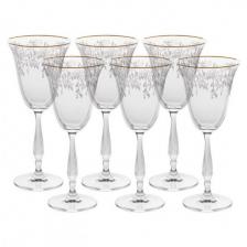 Набор бокалов для белого вина Crystalite Bohemia Fregata панто отводка золото 185 мл 6 шт Набор бокалов для белого вина Crystalite Bohemia Fregata панто отводка золото 185 мл 6 шт