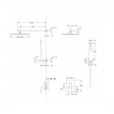 Встраиваемая душевая система для душа ABBER Daheim (AF8219W) без излива, с душевой лейкой, белая Встраиваемая душевая система для душа ABBER Daheim (AF8219W) без излива, с душевой лейкой, белая