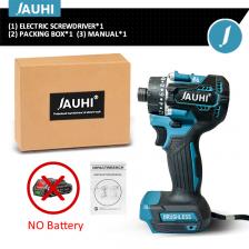 Бесщеточный аккумуляторный шуруповерт JAUHI 20+1, для аккумулятора Makita 18V Бесщеточный аккумуляторный шуруповерт JAUHI 20+1, для аккумулятора Makita 18V