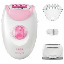 Эпилятор Braun S3 SE 3-031, белый/розовый, тип 5320, с бритвенной насадкой, сухая эпиляция, от сети Эпилятор Braun S3 SE 3-031, белый/розовый, тип 5320, с бритвенной насадкой, сухая эпиляция, от сети