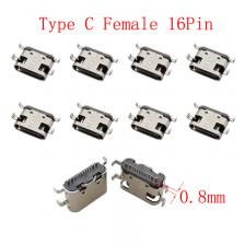 LOCHEUK USB Type C female 16 pin connector 10 pcs LOCHEUK USB Type C female 16 pin connector 10 pcs