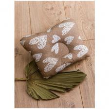 Подушка ортопедическая для малышей BIO-TEXTILES "малютка" Вязаные сердечки 22*29 с искусственным лебяжьим пухом анатомическая новорожденным Подушка ортопедическая для малышей BIO-TEXTILES "малютка" Вязаные сердечки 22*29 с искусственным лебяжьим пухом анатомическая новорожденным