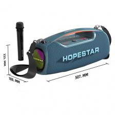 Портативная Беспроводная Bluetooth Колонка Hopestar A60, 100W / Караоке Система / Беспроводной Микрофон / Синяя Портативная Беспроводная Bluetooth Колонка Hopestar A60, 100W / Караоке Система / Беспроводной Микрофон / Синяя