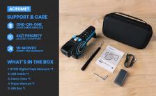 Acegmet UZ DTX10 Цифровая рулетка 3 в 1 Bluetooth, лазерная/лента/цифровой дисплей, удлинение лазера для определения местоположения, встроенный аккумулятор Acegmet UZ DTX10 Цифровая рулетка 3 в 1 Bluetooth, лазерная/лента/цифровой дисплей, удлинение лазера для определения местоположения, встроенный аккумулятор