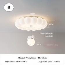 Потолочный светильник Qing An ZQZ белый кованое железо+ПЭ+смола LED 240-200В Потолочный светильник Qing An ZQZ белый кованое железо+ПЭ+смола LED 240-200В