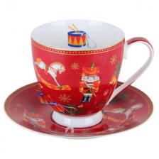 чашка с блюдцем KORALL Щелкунчик и мышиный король 440мл фарфор красный чашка с блюдцем KORALL Щелкунчик и мышиный король 440мл фарфор красный
