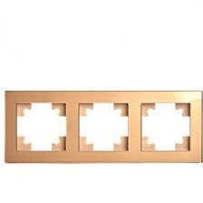 Рамка на 3 поста (золото) Stekker Катрин 49036 Рамка на 3 поста (золото) Stekker Катрин 49036