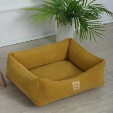 Лежанка для собак и кошек со съемным чехлом IvPetRoom Comfort XS 50x40 микровелюр горчичный Лежанка для собак и кошек со съемным чехлом IvPetRoom Comfort XS 50x40 микровелюр горчичный