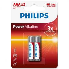 Батарейка Philips Power Alkaline, щелочная, 2ААA, в блистере (LR03P2B/97) Батарейка Philips Power Alkaline, щелочная, 2ААA, в блистере (LR03P2B/97)