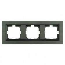 рамка 3 поста OVIVO Loft антрацит/черный рамка 3 поста OVIVO Loft антрацит/черный