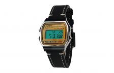 CASIO Ретро серия электронный механизм кожаный ремешок мужские часы yellow циферблат CASIO Ретро серия электронный механизм кожаный ремешок мужские часы yellow циферблат