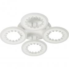 Металлическое основание и плафоны потолочной люстры окрашены в белый цвет. Светодиодные источники света закрыты белым матовым акрилом. Потолочная люстра декорирована бусинами из прозрачного акрила. Дополнительно, в светильнике предусмотрена подсветка потолочной чаши. Светильник приходит в состоянии частичной сборки в компактной упаковке: вся электрика подсоединена, достаточно закрепить плафоны на корпусе. Металлическое основание и плафоны потолочной люстры окрашены в белый цвет. Светодиодные источники света закрыты белым матовым акрилом. Потолочная люстра декорирована бусинами из прозрачного акрила. Дополнительно, в светильнике предусмотрена подсветка потолочной чаши. Светильник приходит в состоянии частичной сборки в компактной упаковке: вся электрика подсоединена, достаточно закрепить плафоны на корпусе.