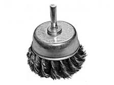 щетка для дрели VIRA 75 мм чашеобразная с хвостовиком крученая металлическая щетка для дрели VIRA 75 мм чашеобразная с хвостовиком крученая металлическая