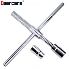 Перекрестный выдвижной гаечный ключ 17-23 мм для замены автомобильных шин с длинным рычагом для экономии труда, набор гаечных ключей с автоматическим рукавом для ремонта рук Перекрестный выдвижной гаечный ключ 17-23 мм для замены автомобильных шин с длинным рычагом для экономии труда, набор гаечных ключей с автоматическим рукавом для ремонта рук