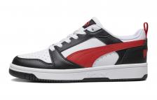 Кроссовки для скейтбординга Rebound V6 Kids GS Low-top Black/White/Red Puma, черный/оранжевый Кроссовки для скейтбординга Rebound V6 Kids GS Low-top Black/White/Red Puma, черный/оранжевый