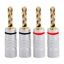 4/8 шт. 4 мм штекер типа «банан» 24 К позолоченная медь BFA 4 мм разъем типа «банан» штекер динамика черный и красный 4/8 шт. 4 мм штекер типа «банан» 24 К позолоченная медь BFA 4 мм разъем типа «банан» штекер динамика черный и красный