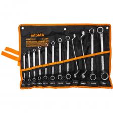 Набор накидных ключей от бренда ISMA представляет собой универсальный инструмент для выполнения различных задач в области механики и сборки.Количество предметов в наборе: 12Тип ключей: накидныеУгол наклона: 75 градусовРазмеры ключей: 6х7, 8х9, 10х11, 12х13, 14х15, 16х17, 18х19, 20х22, 21х23, 24х27, 25х28, 30х32 мм.Материал: хромованадиевая сталь, обеспечивающей высокую прочность и долговечность.Обработка: хромированная поверхность для защиты от коррозии и увеличения срока службы.Применение: Идеально подходят для работы с крепежом в труднодоступных местах, например, в автомобиле или на строительных объектах.Преимущество:Удобный доступ. Отогнутый на 75 градусов дизайн позволяет легко работать в ограниченных пространствах, где стандартные ключи могут не подойти.Разнообразие размеров. Набор включает 12 ключей различных размеров, что делает его универсальным инструментом для выполнения множества задач.Высокое качество материалов. Изготовление из хром-ванадиевой стали обеспечивает прочность и долговечность, а хромированная поверхность защищает от коррозии.Эргономичный дизайн. Удобные ручки и оптимальное соотношение веса делают работу с ключами комфортной и эффективной.Удобный органайзер. Тканевый органайзер с люверсами позволяет удобно хранить ключи и поддерживать порядок в инструментах. Набор накидных ключей от бренда ISMA представляет собой универсальный инструмент для выполнения различных задач в области механики и сборки.Количество предметов в наборе: 12Тип ключей: накидныеУгол наклона: 75 градусовРазмеры ключей: 6х7, 8х9, 10х11, 12х13, 14х15, 16х17, 18х19, 20х22, 21х23, 24х27, 25х28, 30х32 мм.Материал: хромованадиевая сталь, обеспечивающей высокую прочность и долговечность.Обработка: хромированная поверхность для защиты от коррозии и увеличения срока службы.Применение: Идеально подходят для работы с крепежом в труднодоступных местах, например, в автомобиле или на строительных объектах.Преимущество:Удобный доступ. Отогнутый на 75 градусов дизайн позволяет легко работать в ограниченных пространствах, где стандартные ключи могут не подойти.Разнообразие размеров. Набор включает 12 ключей различных размеров, что делает его универсальным инструментом для выполнения множества задач.Высокое качество материалов. Изготовление из хром-ванадиевой стали обеспечивает прочность и долговечность, а хромированная поверхность защищает от коррозии.Эргономичный дизайн. Удобные ручки и оптимальное соотношение веса делают работу с ключами комфортной и эффективной.Удобный органайзер. Тканевый органайзер с люверсами позволяет удобно хранить ключи и поддерживать порядок в инструментах.
