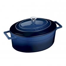 Кастрюля Lava овальная 4,67 л чугун синяя Кастрюля Lava овальная 4,67 л чугун синяя
