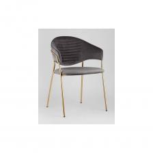 Стильный кухонный стул с оригинальной формой спинки, высокой поддержкой и подлокотниками. В качестве обивки используется мягкий велюр. Металлический каркас золотого цвета огибает спинку и выступает аккуратным акцентом модели. Широкое сиденье обеспечивает удобную посадку и уют. Стильный кухонный стул с оригинальной формой спинки, высокой поддержкой и подлокотниками. В качестве обивки используется мягкий велюр. Металлический каркас золотого цвета огибает спинку и выступает аккуратным акцентом модели. Широкое сиденье обеспечивает удобную посадку и уют.