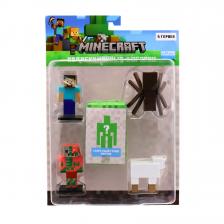 Коллекционные топперы, Minecraft, Паук, Стив, овца, Свинозомби и Эндермен (скрыт), 5 шт. в блистере, MC2040A Коллекционные топперы, Minecraft, Паук, Стив, овца, Свинозомби и Эндермен (скрыт), 5 шт. в блистере, MC2040A