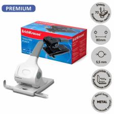 Дырокол мощный до 70 листов Erich Krause, с линейкой, серый, диаметр прокола 5.5 мм, расстояние между проколами 80 мм, белый Дырокол мощный до 70 листов Erich Krause, с линейкой, серый, диаметр прокола 5.5 мм, расстояние между проколами 80 мм, белый