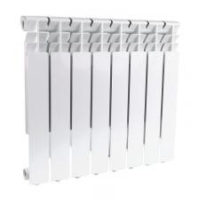 Радиатор алюминиевый Алюминиевый радиатор Rommer Optima 500, 8 секций, боковое подключение трубы Радиатор алюминиевый Алюминиевый радиатор Rommer Optima 500, 8 секций, боковое подключение трубы