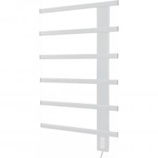 Полотенцесушитель электрический настенный ЭПС 500х900НС Е6Э предназначен для сушки полотенец и других текстильных изделий. Устанавливается в ванных комнатах, кухнях, прихожих, коридорах, в подсобных помещениях. В отличие от водяного полотенцесушителя не требует подключения к общей системе отопления и может быть установлен в любом удобном месте, отвечающим условиям электробезопасности.Полотенцесушитель не является отопительным прибором, т.к. в качестве нагревателя используется греющий кабель относительно невысокой мощности. Прибор способен быстро высушить полотенца и белье, но не подходит для обогрева помещения.Греющий кабель проходит внутри металлической конструкции по всей ее длине. Кабель не нагревается выше температуры, определенной свойствами материала. После достижения этой температуры нагреватель продолжает поддерживать стабильную температуру, автоматически регулируя энергопотребление.Прибор оснащен электронным блоком управления, который позволяет выбрать один из трех режимов нагрева (L / M / H), а также установить время отключения (2, 4, 6 часов).Прибор нагревается до номинальной температуры в течение 15-30 мин. в зависимости от установленной мощности.Конструкция полотенцесушителя позволяет подключить его к бытовой электросети как шнуром питания из комплекта поставки, так и с помощью скрытого электромонтажа. Прибор имеет стойкое покрытие полимерной порошковой краской. Полотенцесушитель электрический настенный ЭПС 500х900НС Е6Э предназначен для сушки полотенец и других текстильных изделий. Устанавливается в ванных комнатах, кухнях, прихожих, коридорах, в подсобных помещениях. В отличие от водяного полотенцесушителя не требует подключения к общей системе отопления и может быть установлен в любом удобном месте, отвечающим условиям электробезопасности.Полотенцесушитель не является отопительным прибором, т.к. в качестве нагревателя используется греющий кабель относительно невысокой мощности. Прибор способен быстро высушить полотенца и белье, но не подходит для обогрева помещения.Греющий кабель проходит внутри металлической конструкции по всей ее длине. Кабель не нагревается выше температуры, определенной свойствами материала. После достижения этой температуры нагреватель продолжает поддерживать стабильную температуру, автоматически регулируя энергопотребление.Прибор оснащен электронным блоком управления, который позволяет выбрать один из трех режимов нагрева (L / M / H), а также установить время отключения (2, 4, 6 часов).Прибор нагревается до номинальной температуры в течение 15-30 мин. в зависимости от установленной мощности.Конструкция полотенцесушителя позволяет подключить его к бытовой электросети как шнуром питания из комплекта поставки, так и с помощью скрытого электромонтажа. Прибор имеет стойкое покрытие полимерной порошковой краской.