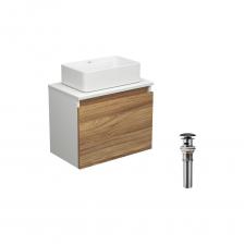 Тумба с раковиной и выпуском Bauedge (тумба подвесная Bau Dream 50 + раковина BAU Hotel mini 37x23, белая, выпуск клик-клак, черный) BD1613 Тумба с раковиной и выпуском Bauedge (тумба подвесная Bau Dream 50 + раковина BAU Hotel mini 37x23, белая, выпуск клик-клак, черный) BD1613