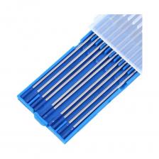 Вольфрамовый электрод под маркой WY-20 используется при аргонодуговой сварке TIG на постоянном (DC) токе. Электрод легирован оксидом иттрия (Y?O?), содержание которого колеблется в диапазоне 1,8–2,2%. Вольфрам марки WY-20 является наиболее стойким из используемых неплавящихся электродов. Отличительная особенность покрытия заключается в том, что он повышает стабильность катодного пятна на конце электрода, из-за чего улучшается устойчивость горения дуги в широком диапазоне рабочих токов. Поставляется в пластиковом пенале по 10 штук. Внимание, изображение товара может отличаться от реального! Верные параметры указаны в технических характеристиках товара. Вольфрамовый электрод под маркой WY-20 используется при аргонодуговой сварке TIG на постоянном (DC) токе. Электрод легирован оксидом иттрия (Y?O?), содержание которого колеблется в диапазоне 1,8–2,2%. Вольфрам марки WY-20 является наиболее стойким из используемых неплавящихся электродов. Отличительная особенность покрытия заключается в том, что он повышает стабильность катодного пятна на конце электрода, из-за чего улучшается устойчивость горения дуги в широком диапазоне рабочих токов. Поставляется в пластиковом пенале по 10 штук. Внимание, изображение товара может отличаться от реального! Верные параметры указаны в технических характеристиках товара.