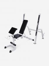 Скамья под штангу DFC GORILLA 201321W (два короба), Белый Скамья под штангу DFC GORILLA 201321W (два короба), Белый