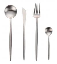 Набор столовых приборов Maison Maxx Stainless Steel Modern Flatware Set (4 предмета) серебро Набор столовых приборов Maison Maxx Stainless Steel Modern Flatware Set (4 предмета) серебро