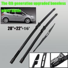 Комплект щеток стеклоочистителя переднего и заднего стеклоочистителя для Opel Meriva B 2010-2017, щетки от дождя для лобового стекла 28 "+ 22" + 16" Комплект щеток стеклоочистителя переднего и заднего стеклоочистителя для Opel Meriva B 2010-2017, щетки от дождя для лобового стекла 28 "+ 22" + 16"