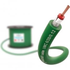 PROCAST cable UMC 6/28/0,12 – профессиональный небалансный кабель для передачи монофонического и несимметричного звукового сигнала от источника сигнала линейного уровня, микрофонов или электромузыкальных инструментов. Рекомендуемая длина трассы – до 50 метров. Внешний диаметр кабеля – 6 мм, цвет PVC изоляции зеленый. Кабель имеет двойной экран – алюминиевая фольга и 112 х 0,12 мм медная оплетка, экранирование 94%. Центральная жила изготовлена из 28 медных проводников диаметром 0,12 мм. PROCAST cable UMC 6/28/0,12 – может использоваться в широком диапазоне температур – от -40 до +70 °C. Кабель гибкий и хорошо защищен от внешних механических и климатических воздействий. Отлично подойдет как для мобильных инсталляций и использования в сценических комплектах, так и для межблочных подключений и соединения микрофонов в системах Public Address любой сложности. PROCAST cable UMC 6/28/0,12 – профессиональный небалансный кабель для передачи монофонического и несимметричного звукового сигнала от источника сигнала линейного уровня, микрофонов или электромузыкальных инструментов. Рекомендуемая длина трассы – до 50 метров. Внешний диаметр кабеля – 6 мм, цвет PVC изоляции зеленый. Кабель имеет двойной экран – алюминиевая фольга и 112 х 0,12 мм медная оплетка, экранирование 94%. Центральная жила изготовлена из 28 медных проводников диаметром 0,12 мм. PROCAST cable UMC 6/28/0,12 – может использоваться в широком диапазоне температур – от -40 до +70 °C. Кабель гибкий и хорошо защищен от внешних механических и климатических воздействий. Отлично подойдет как для мобильных инсталляций и использования в сценических комплектах, так и для межблочных подключений и соединения микрофонов в системах Public Address любой сложности.