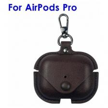 Кожаный чехол для беспроводных наушников для AirPods Pro Коричневый Кожаный чехол для беспроводных наушников для AirPods Pro Коричневый