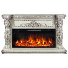 Каминокомплект Royal Flame Windsor 42 Слоновая кость с темной патиной с очагом Vision 42 LOG LED Каминокомплект Royal Flame Windsor 42 Слоновая кость с темной патиной с очагом Vision 42 LOG LED