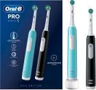 Набор электрических зубных щеток Oral-B Pro Series 1, Duo/D305.523.3H, черная+бирюзовая, 3 режима, тип 3791 Набор электрических зубных щеток Oral-B Pro Series 1, Duo/D305.523.3H, черная+бирюзовая, 3 режима, тип 3791