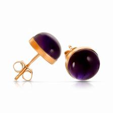 Серебряные серьги с аметистами и позолотой Серебряные серьги с аметистами и позолотой